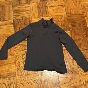 Banana republic size XS dark gray silky high neck blouse
